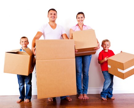 Packed boxes and furniture ready for Chinatown removals