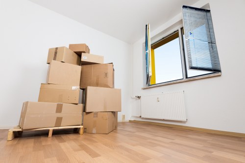 Secure document storage shelves in Chinatown office setting