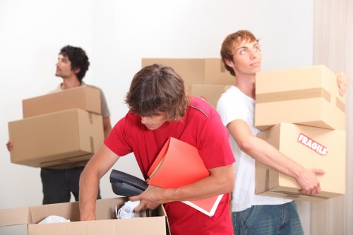 Commercial removals in Chinatown with office equipment and storage