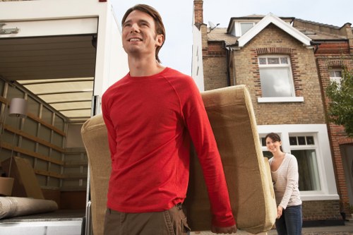 Fragile household items prepared for transport