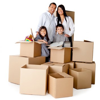 Professional movers handling furniture in Chinatown